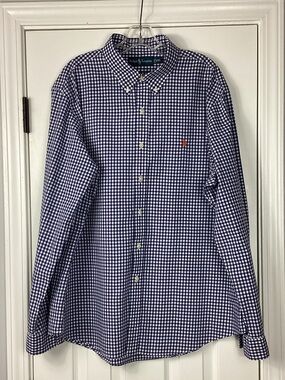 Ralph Lauren Men’s XXL Blue Gingham Button Down